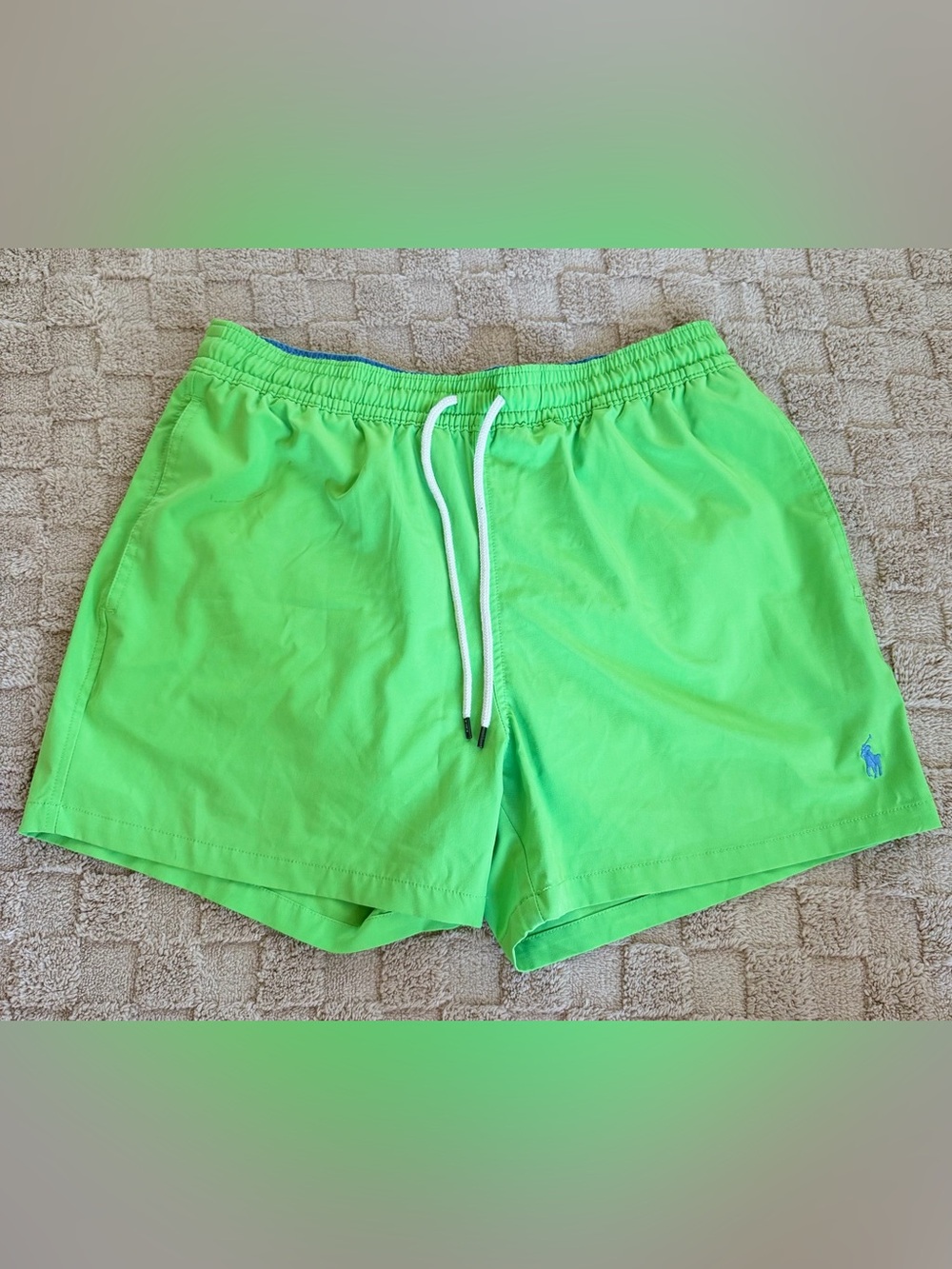 Polo Ralph Lauren Men’s XL Green Stretch Swim Trunks Pony Logo